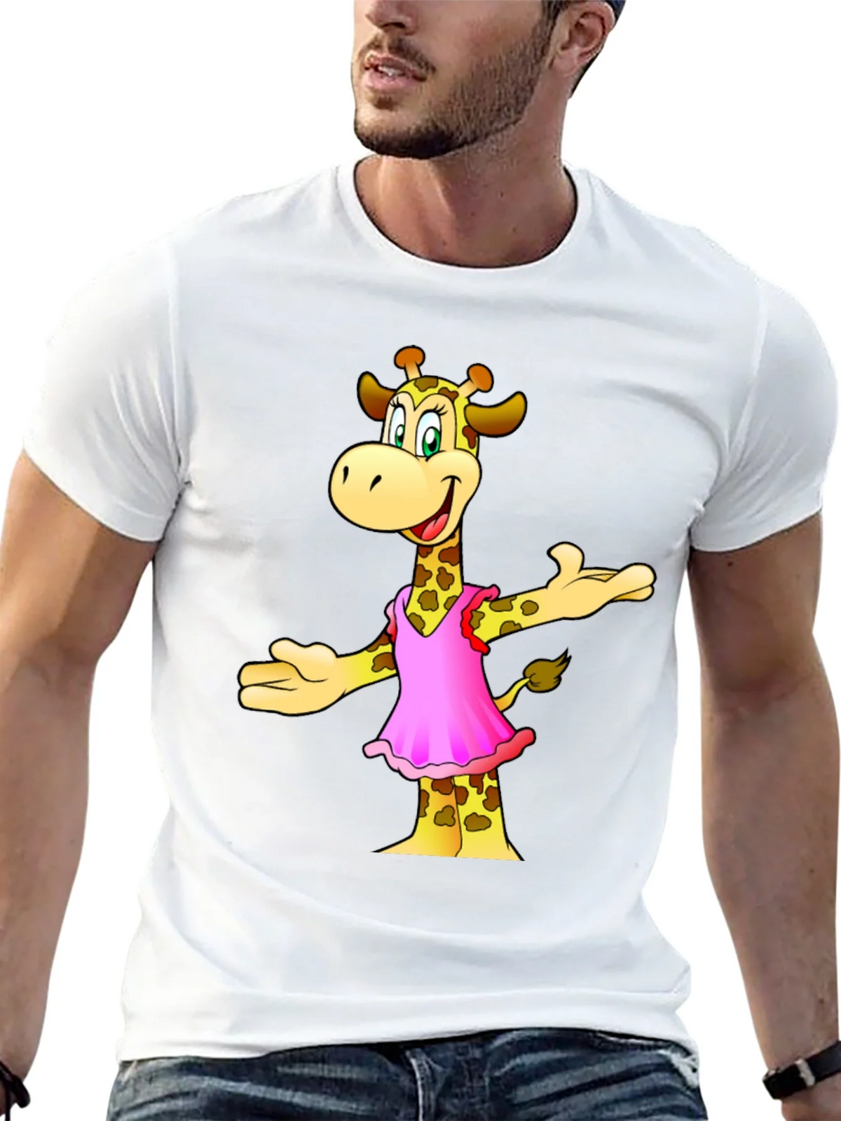 Cartoon Giraffe T-Shirt