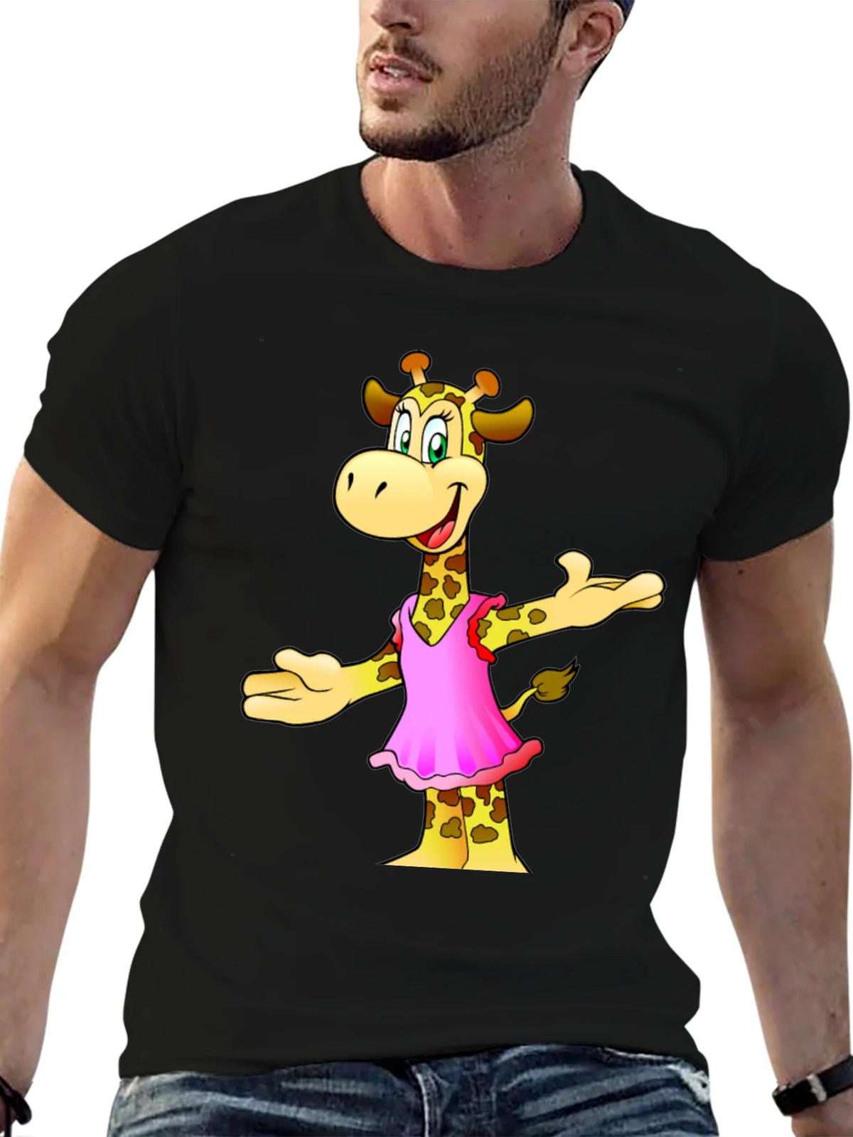 Cartoon Giraffe T-Shirt