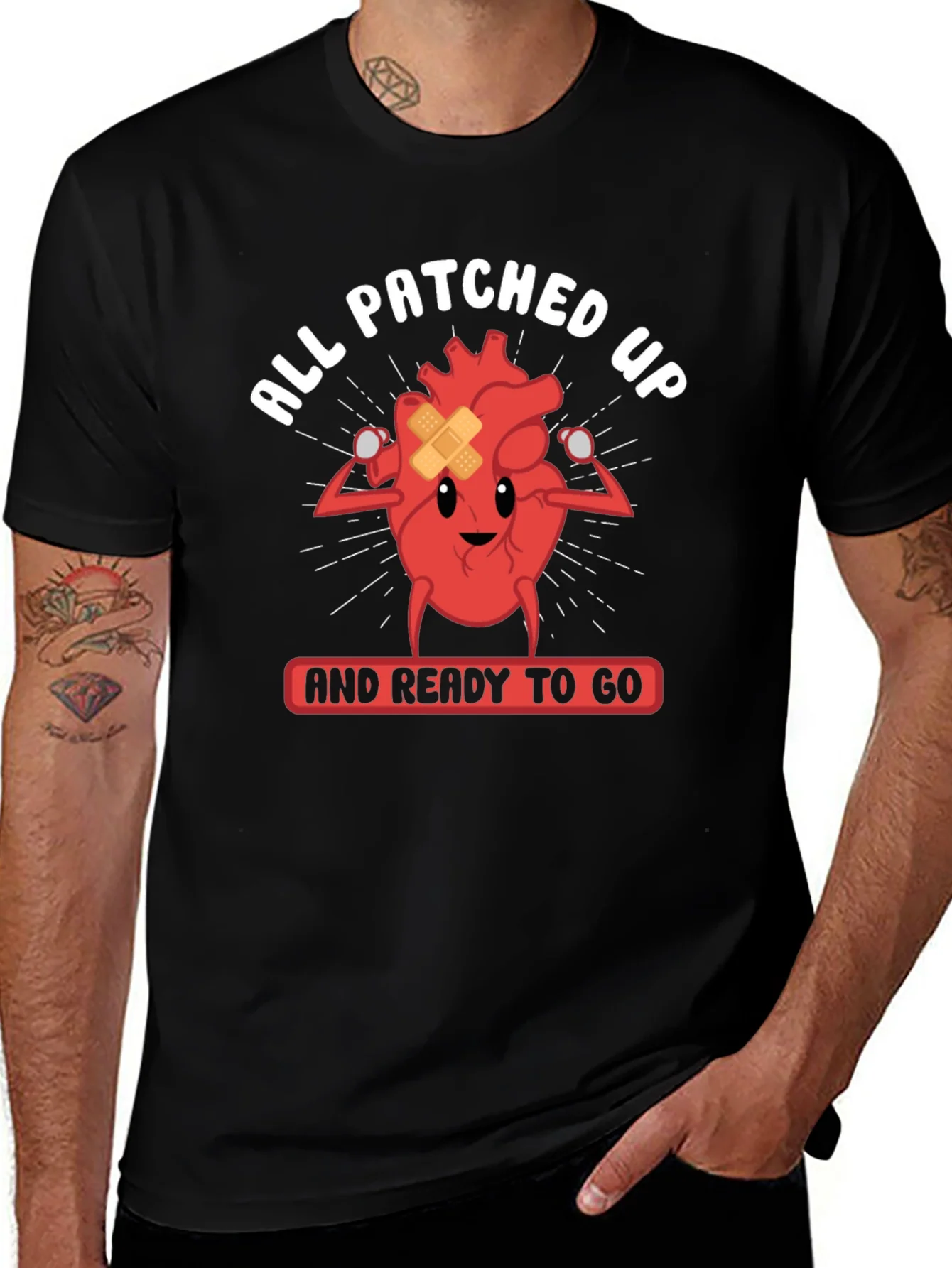 All Patched Up Heart Graphic Tee