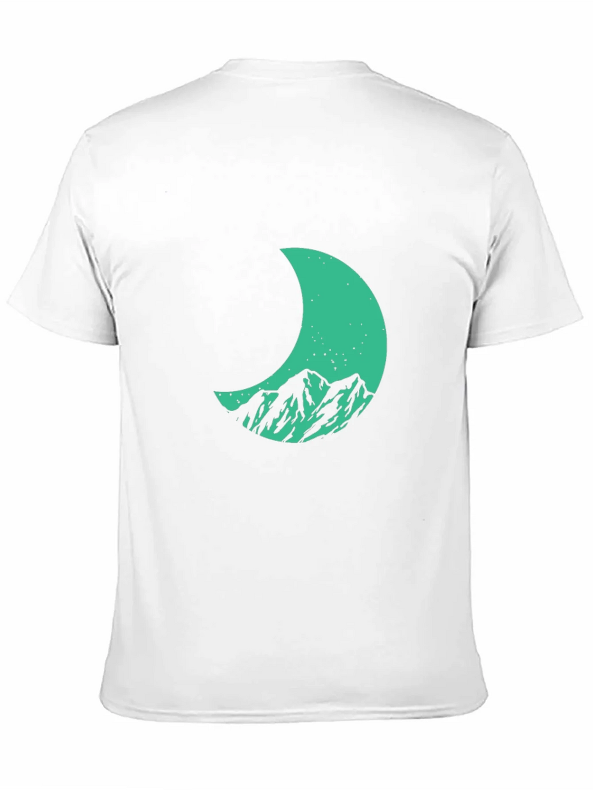 Mountain Moon Graphic Tee - Stylish Black Cotton T-Shirt