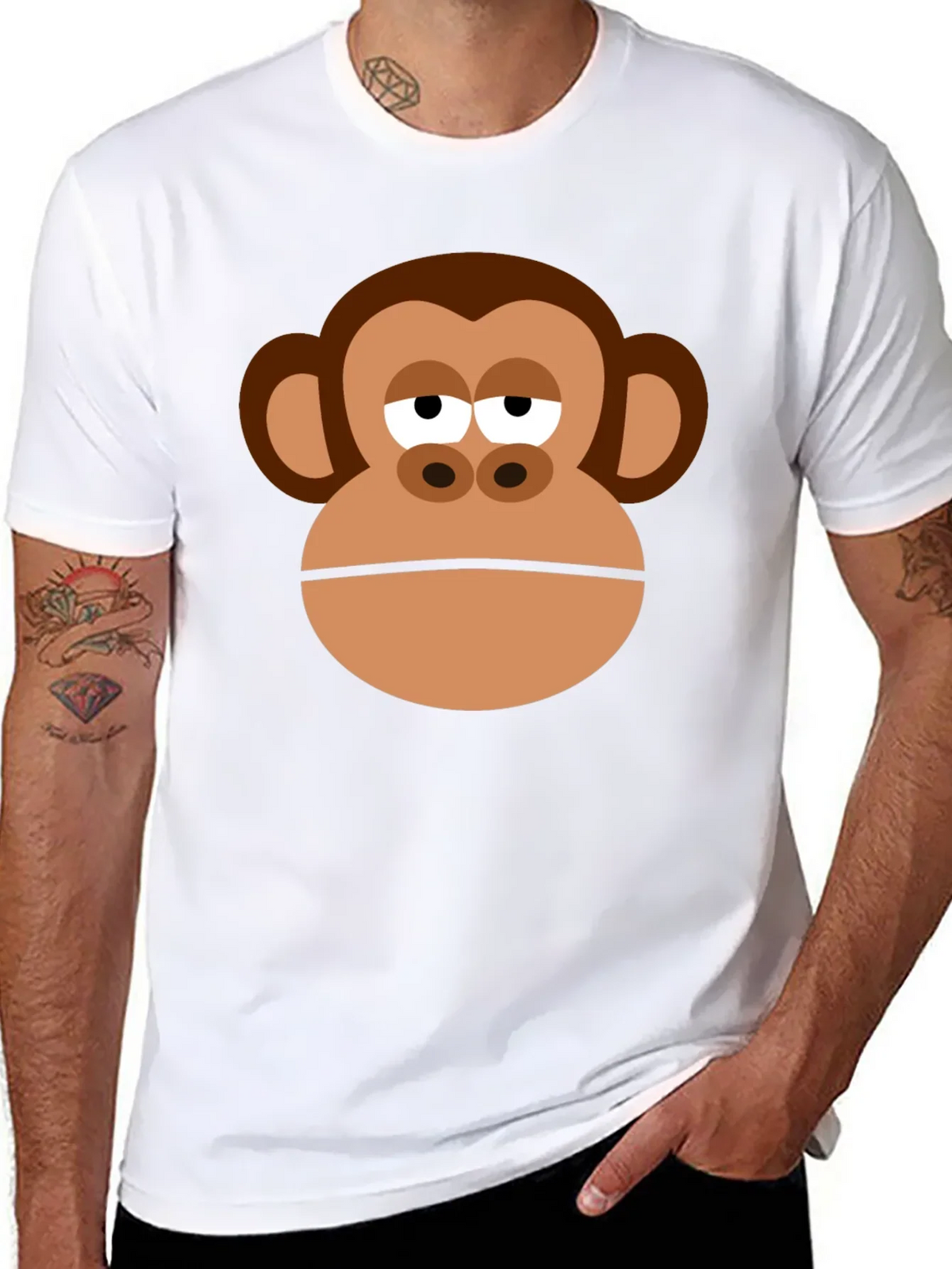 Monkey Face Graphic Tee - Funny Unisex T-Shirt