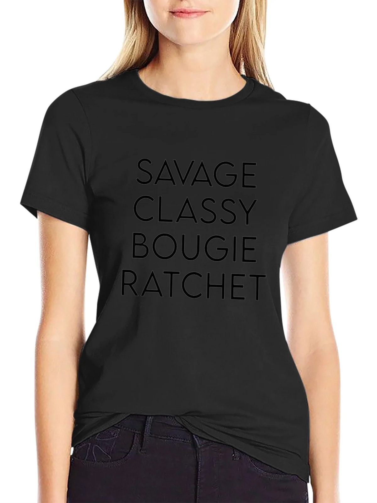 Savage Classy Bougie Ratchet Graphic Tee - Black
