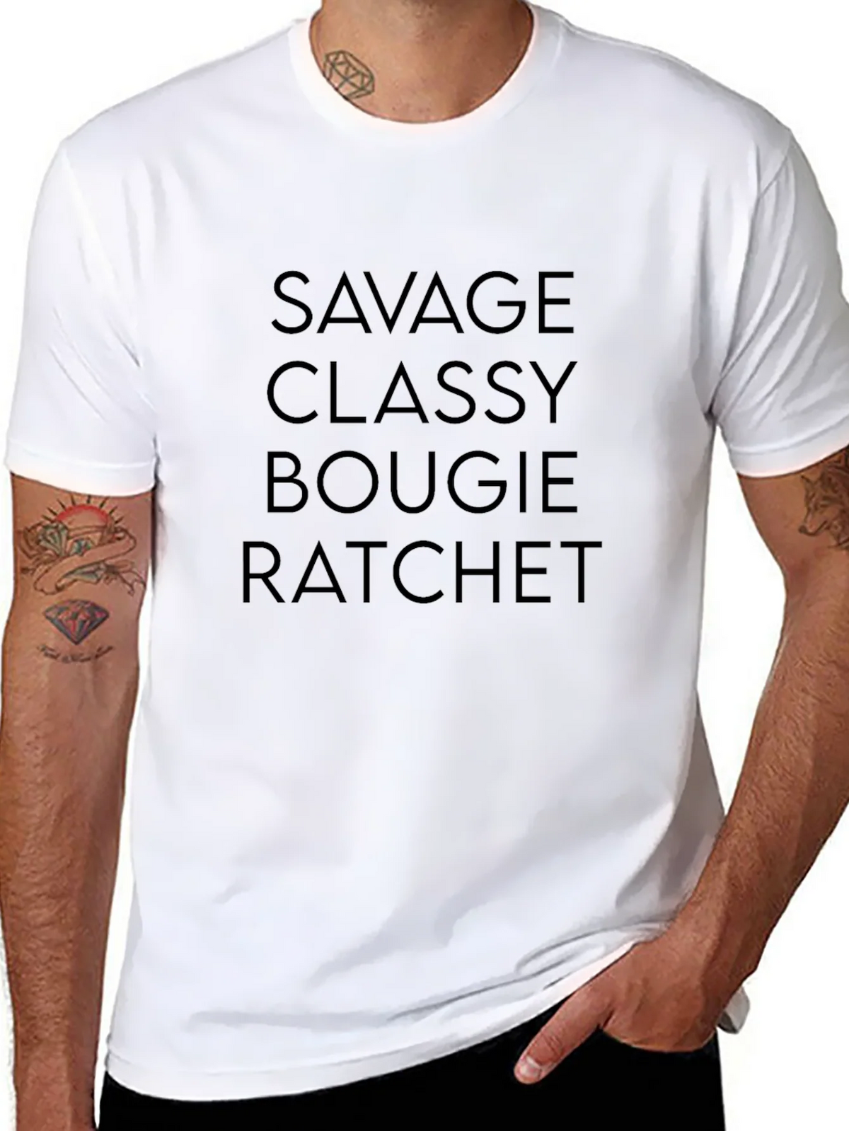 Savage Classy Bougie Ratchet Graphic Tee - Black