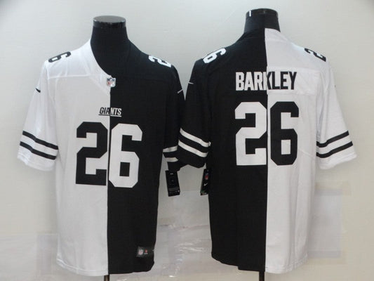 Men's New York Giants Saquon Barkley #26 Black/White Game Jersey1