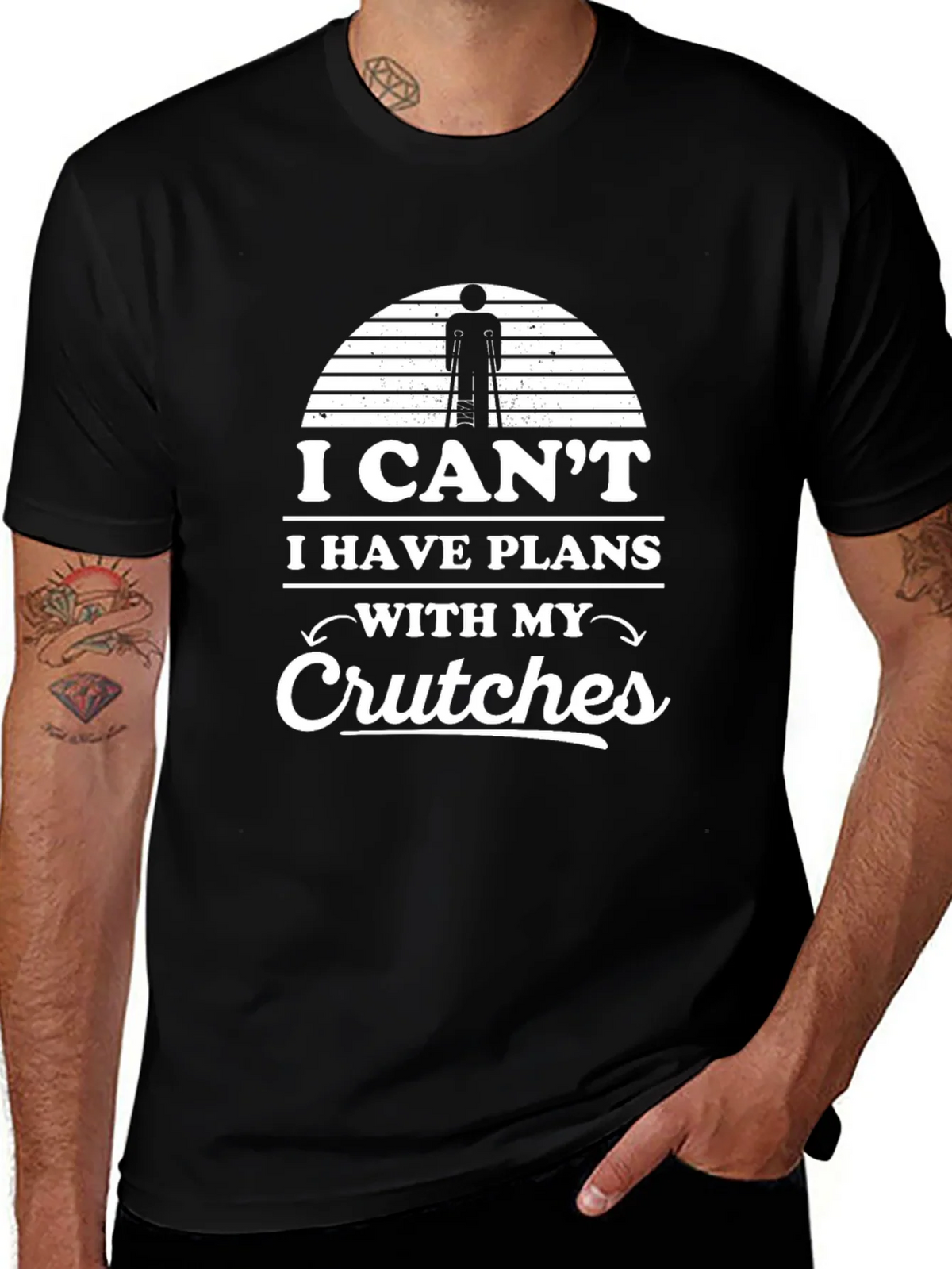 I Cant I Have Plans With My Crutches T-Shirt