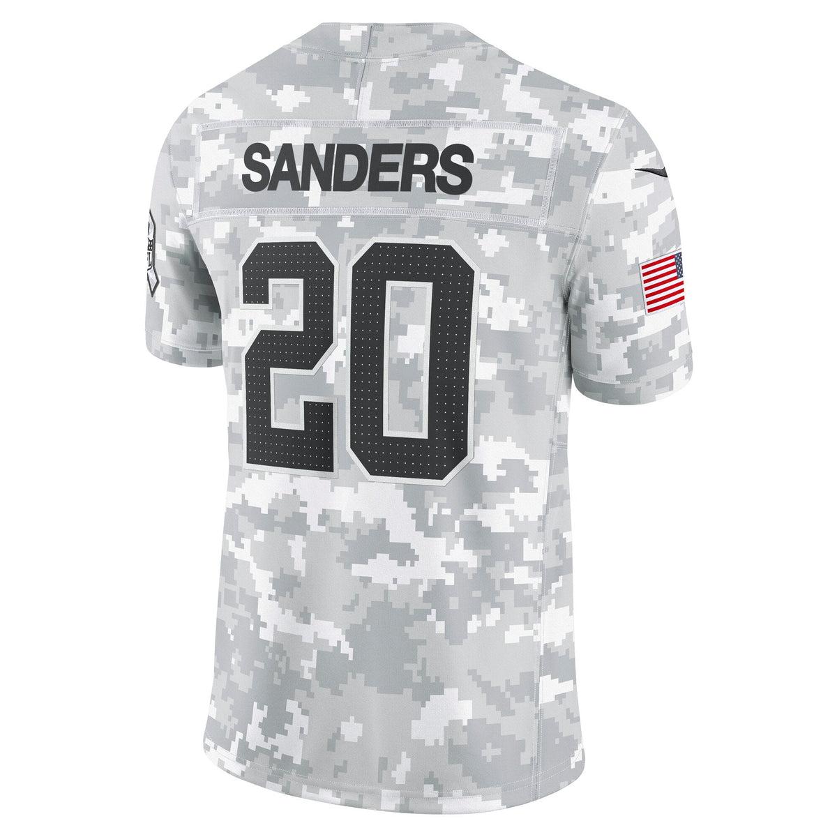 Barry Sanders Detroit Lions Nike 2024 Salute to Service Retired   Limited Jersey - Arctic Camo