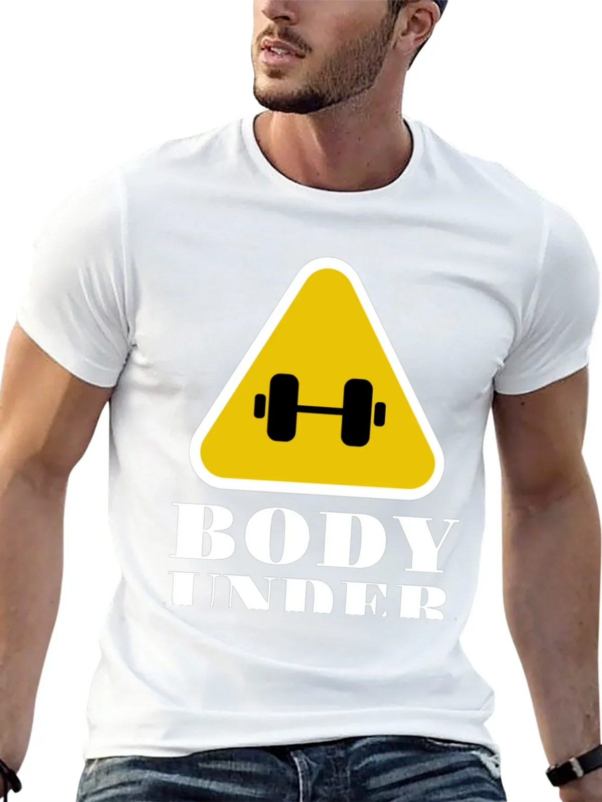 Body Under Construction Black Graphic T-Shirt