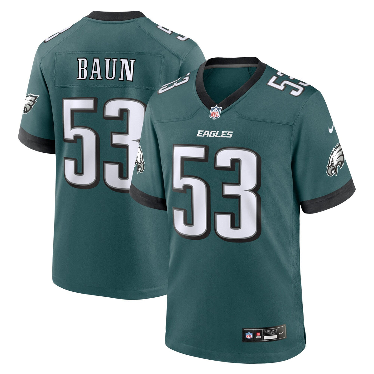 Zack Baun Philadelphia Eagles Nike  Game Jersey - Midnight Green
