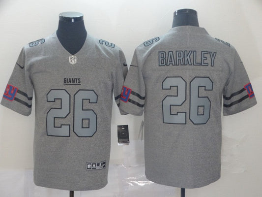 Men's New York Giants Saquon Barkley #26 Gray Game Player Jersey1