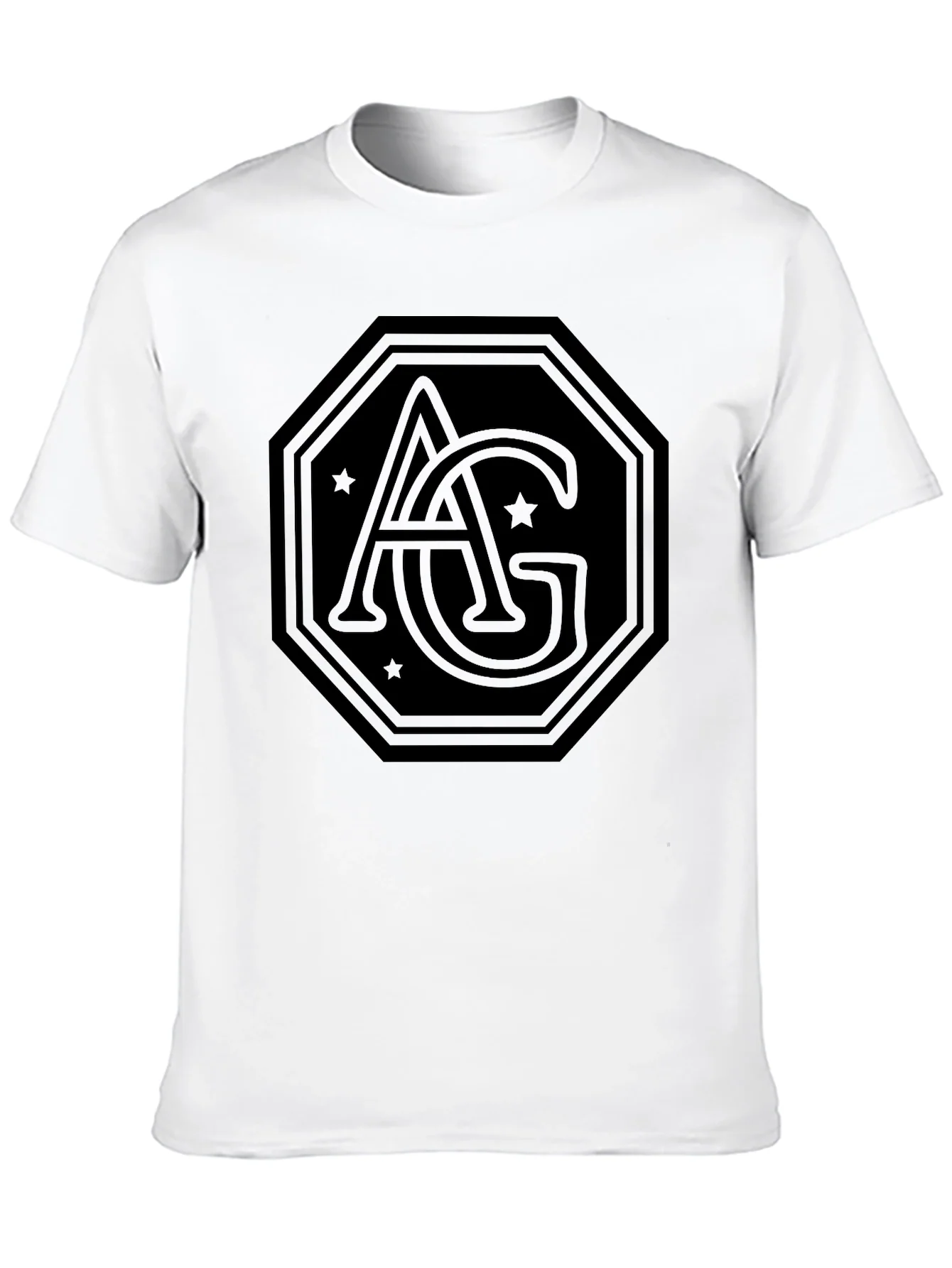 AG Logo Black Tee - Modern Graphic Print
