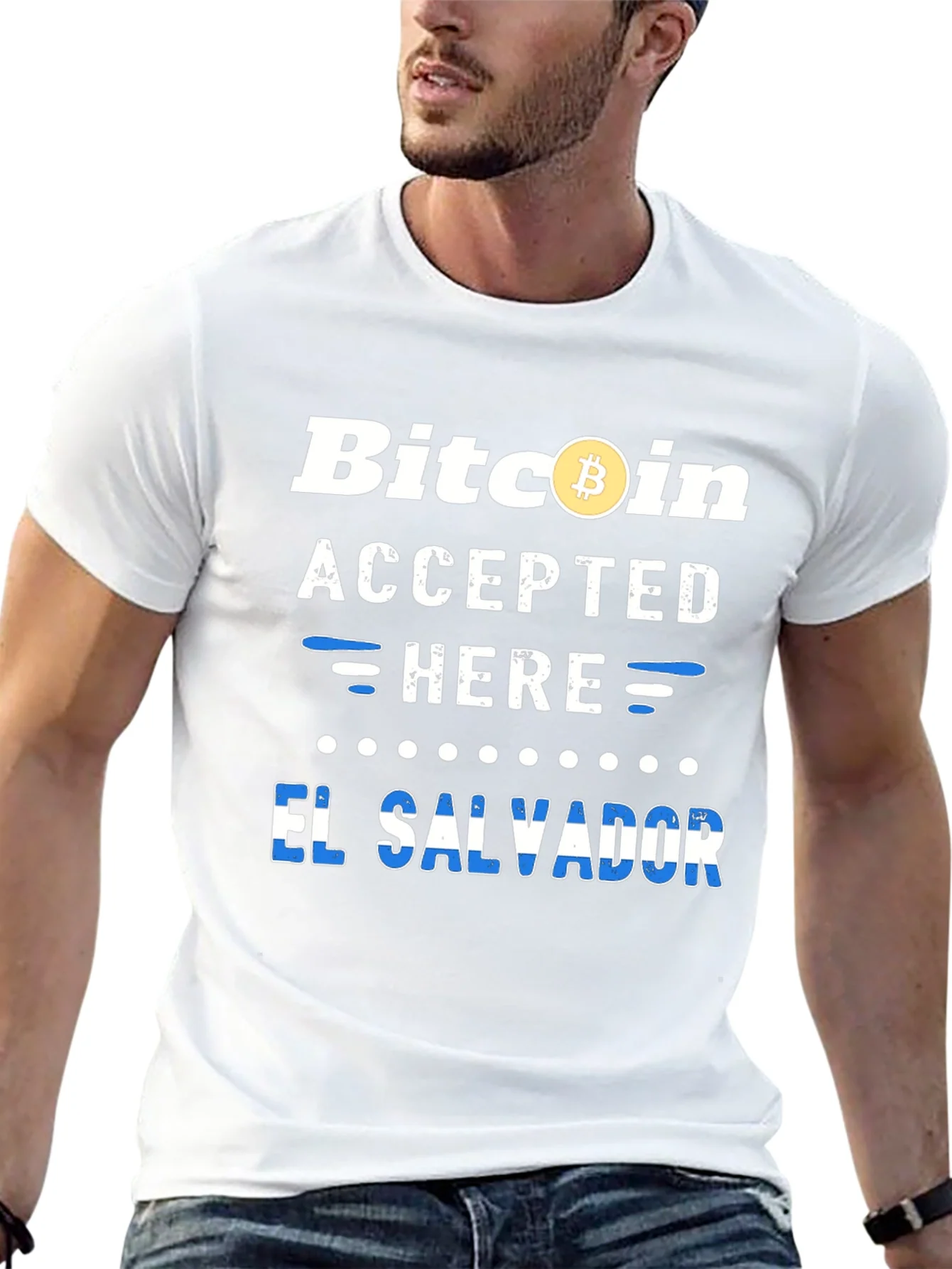 Bitcoin Accepted Here El Salvador T-Shirt