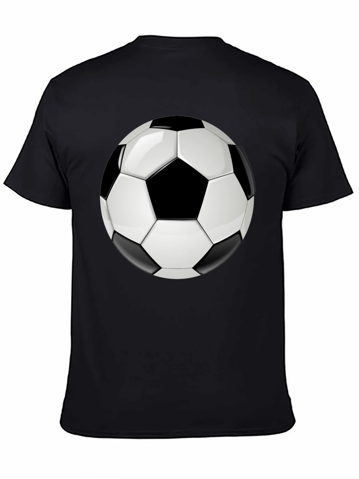 Soccer Ball Graphic T-Shirt - Black