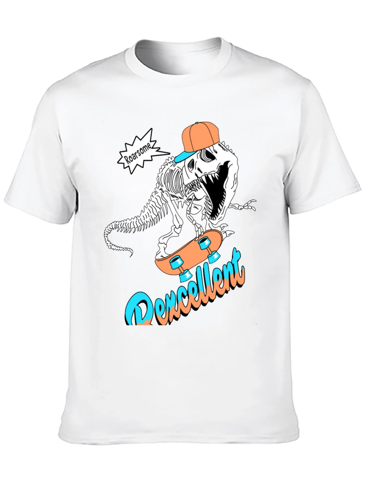 Roarsome Dino Skateboarder Graphic Tee