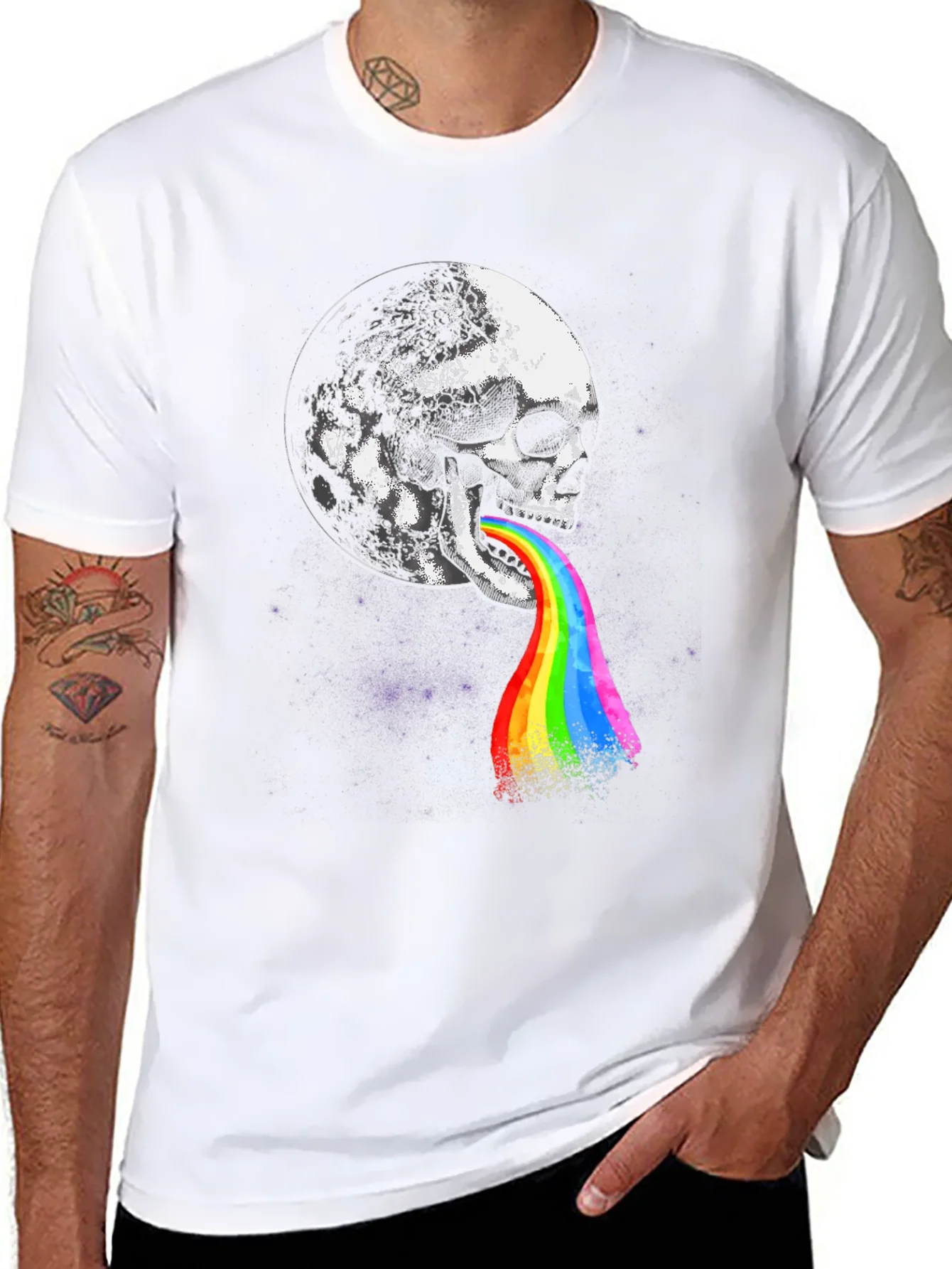 Skull Moon Rainbow T-Shirt