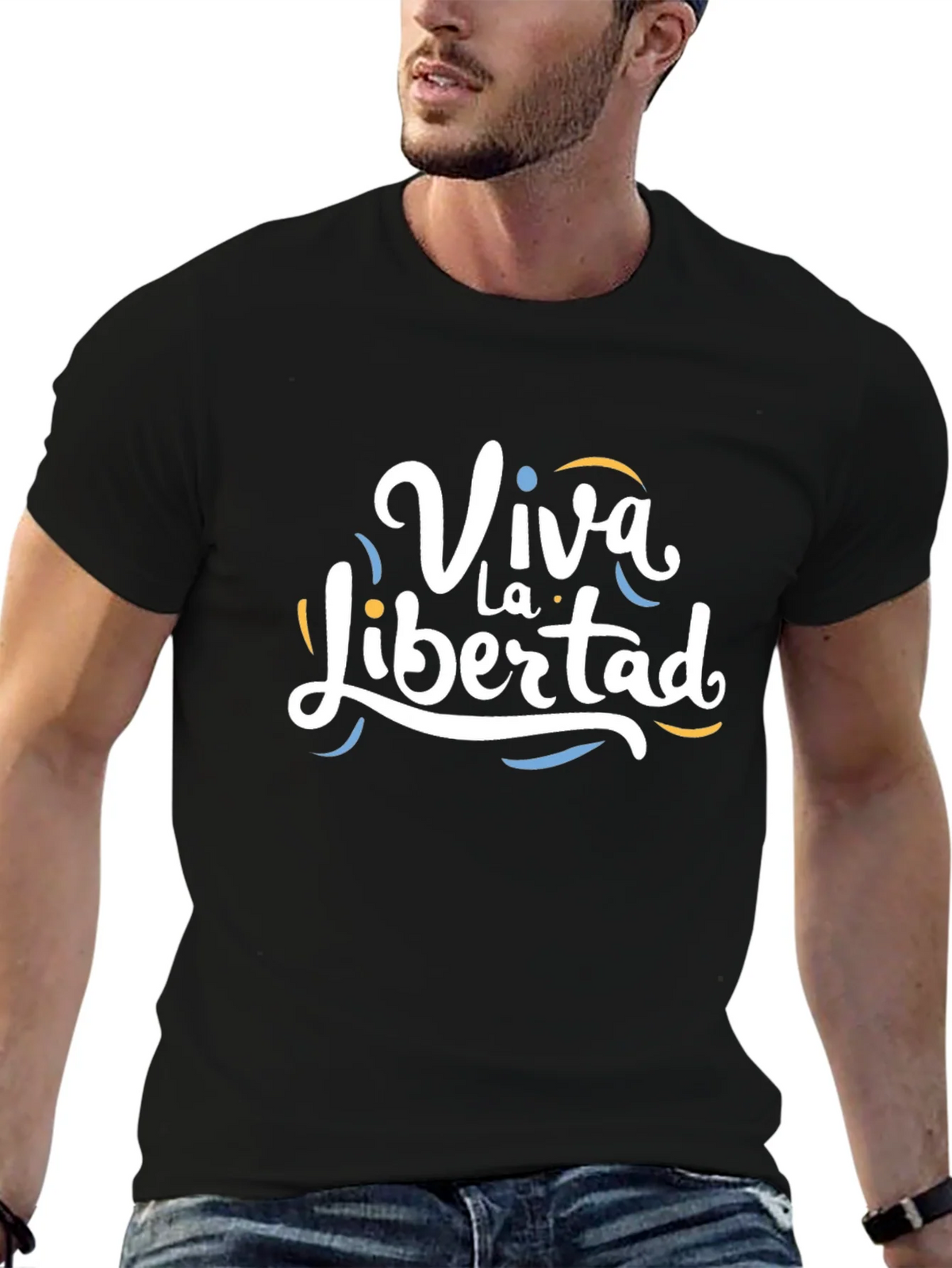 Viva La Libertad Graphic T-Shirt - Black