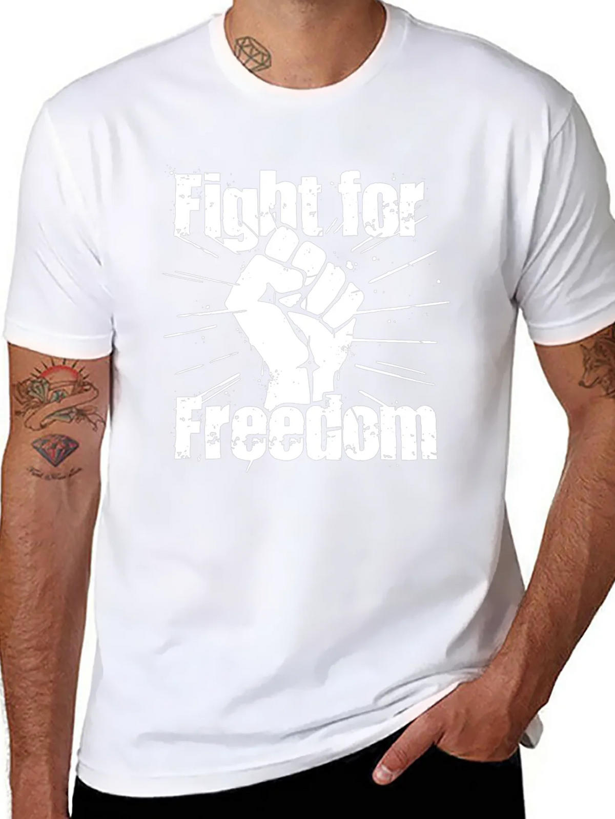 Fight for Freedom Graphic Tee - Black