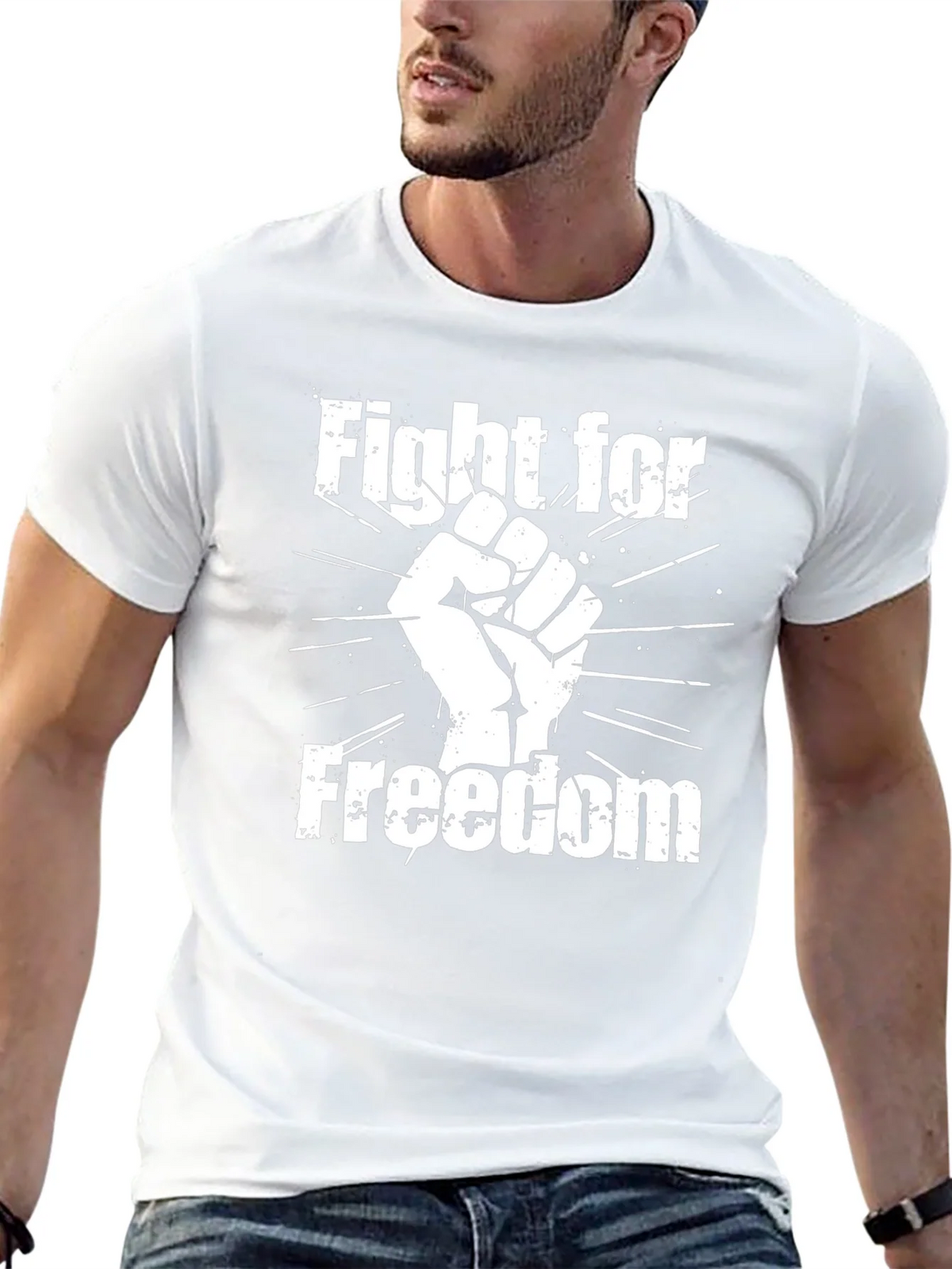 Fight for Freedom Graphic Tee - Black