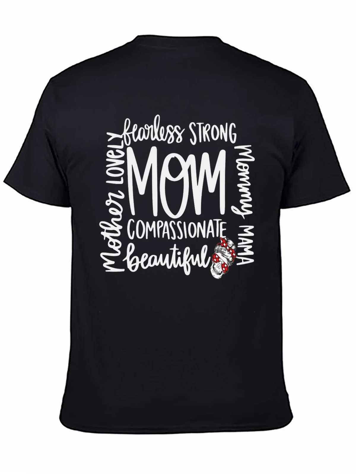 Fearless Strong Mom Graphic Tee - Black
