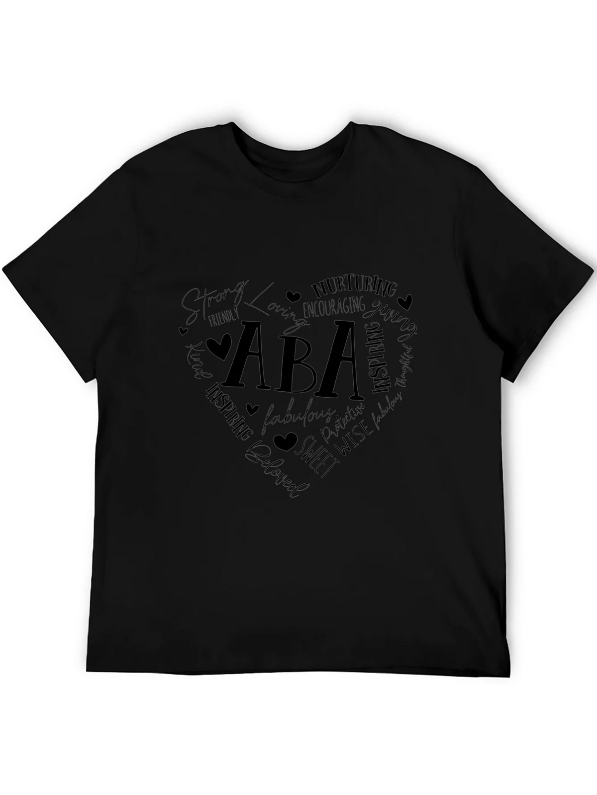 ABA Heart T-Shirt - Loving Nurturing Inspiring
