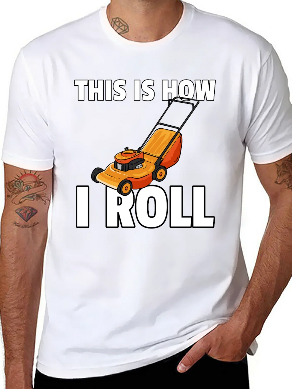 This Is How I Roll Lawn Mower Graphic T-Shirt