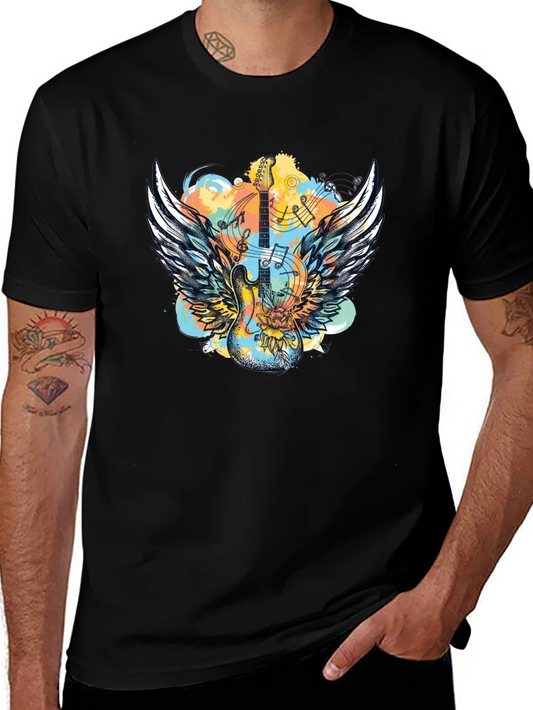 Winged Guitar T-Shirt - Rocker Style