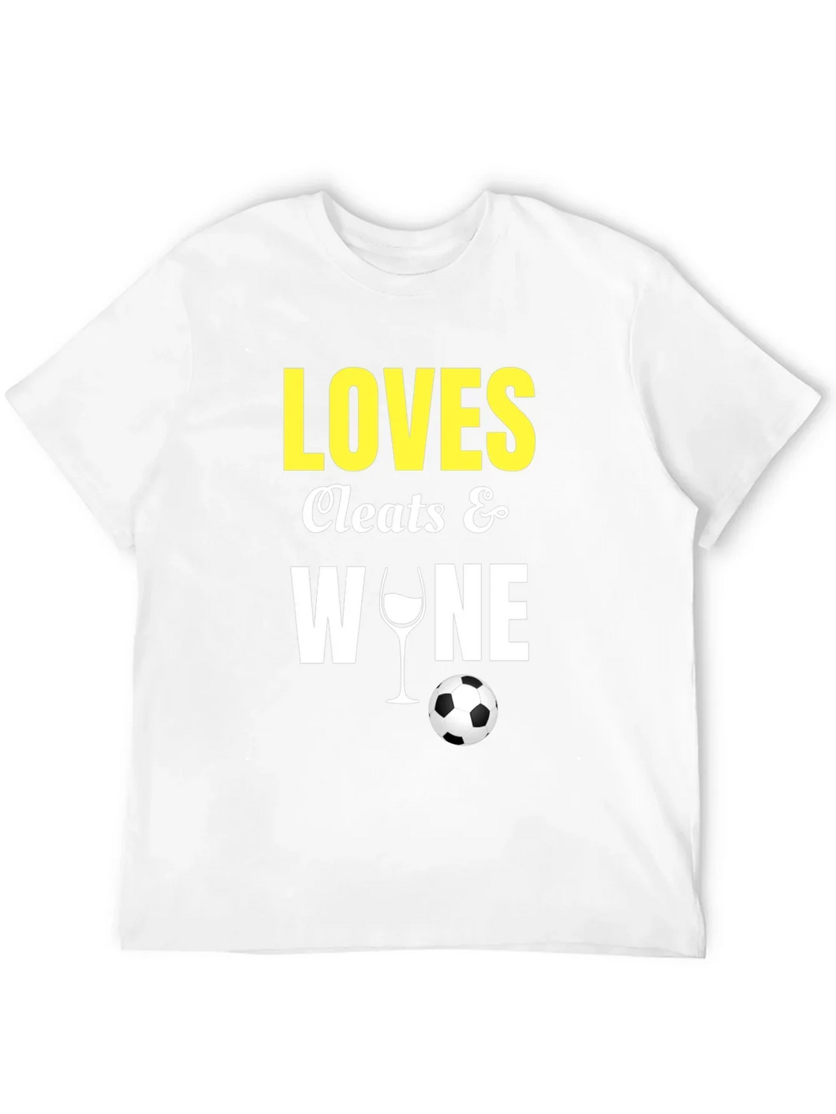 Loves Cleats & Wine T-Shirt Soccer Football Fan