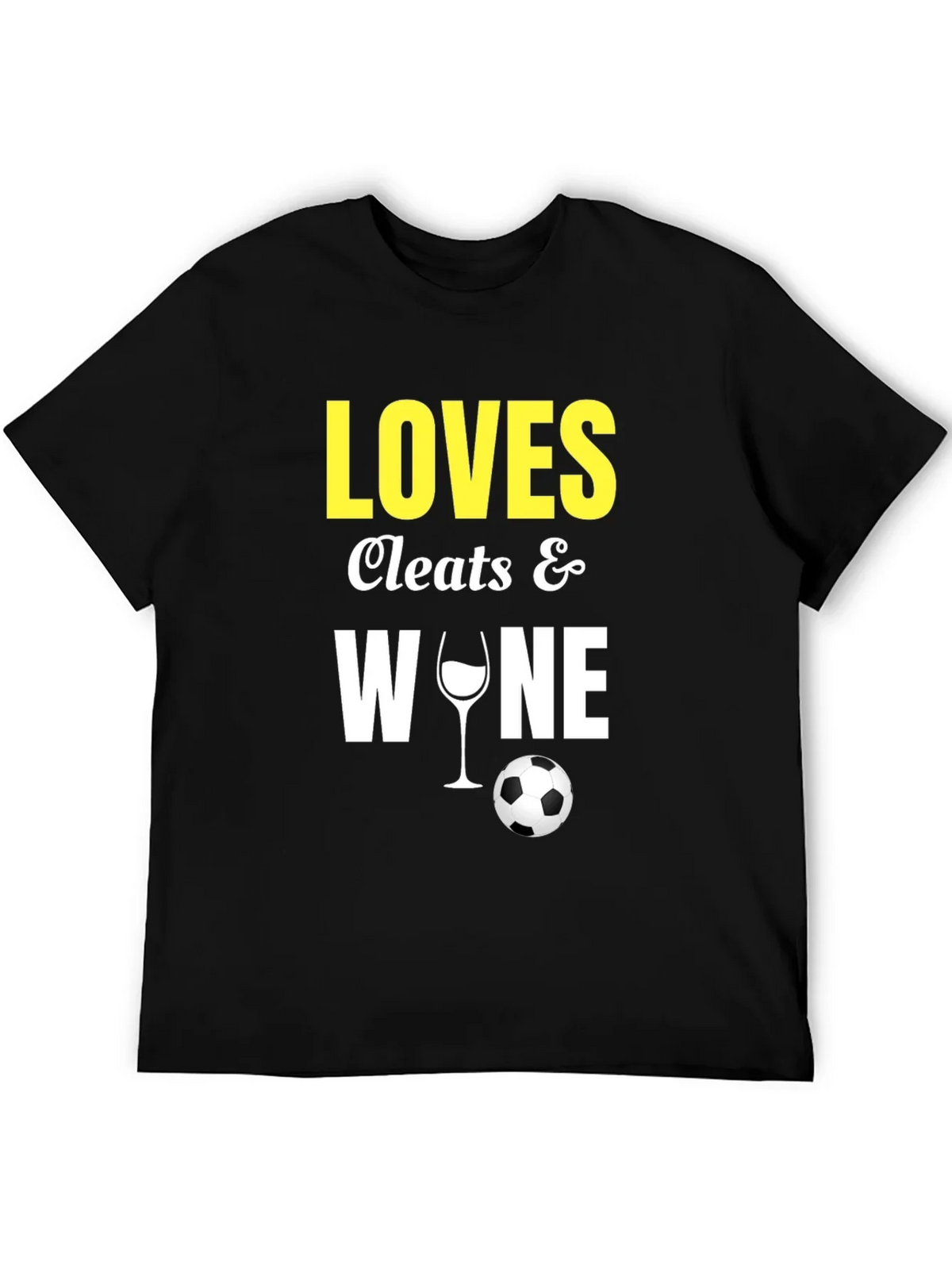 Loves Cleats & Wine T-Shirt Soccer Football Fan