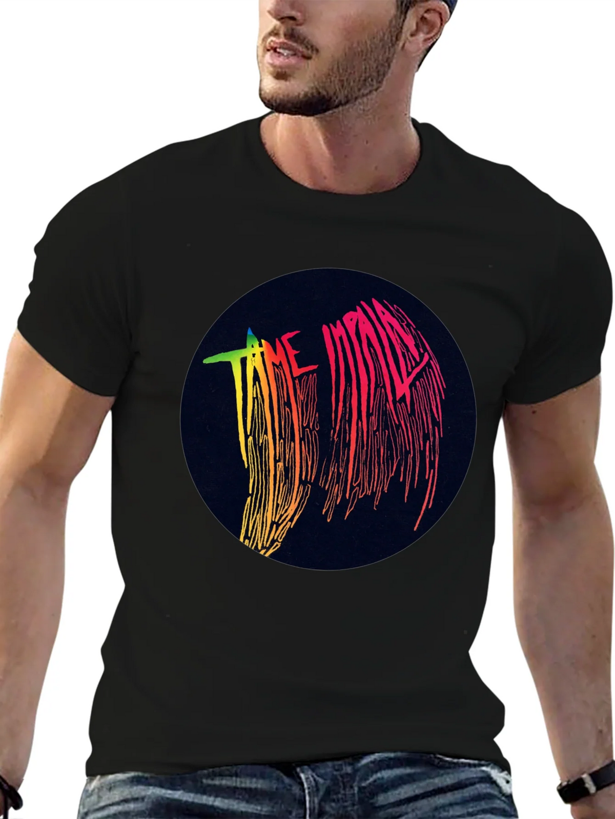 Tame Impala Graphic Black T-Shirt - Retro Style