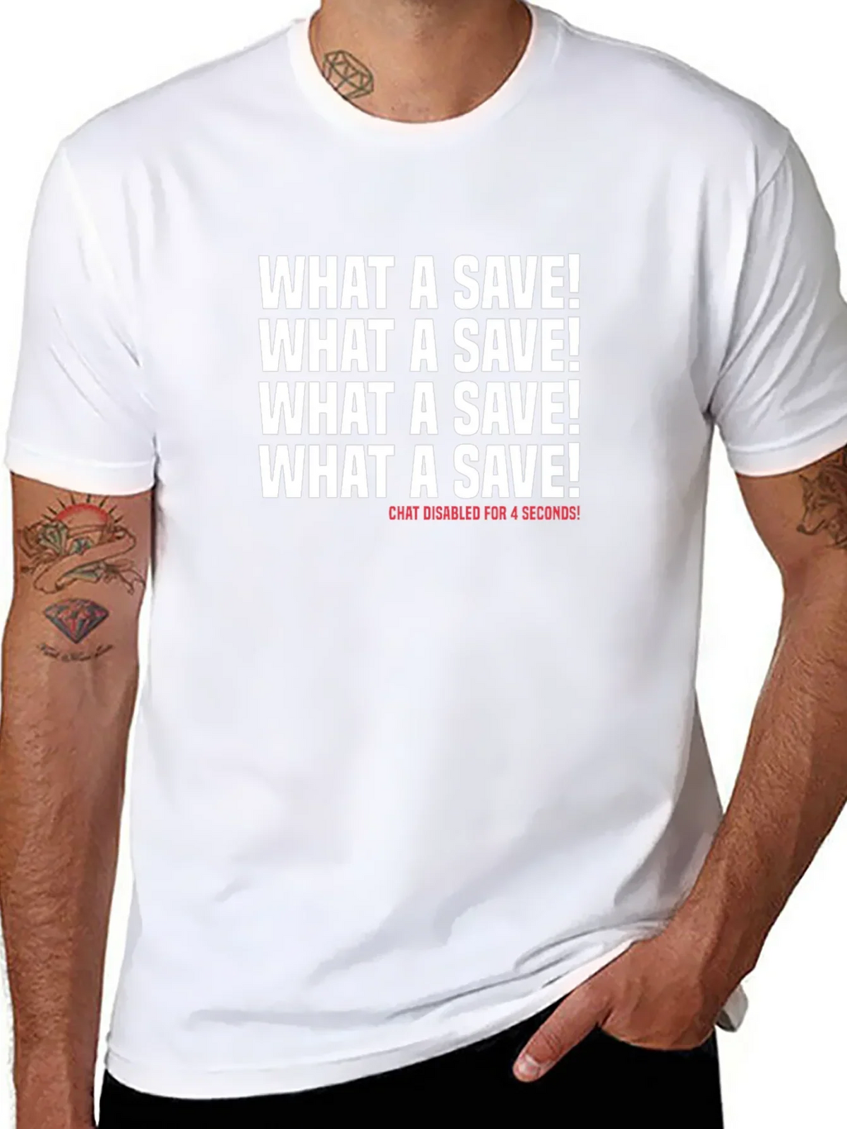What a Save! Novelty Graphic T-Shirt