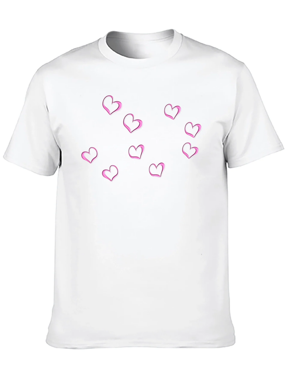 Hearts Graphic Mens Black T-Shirt
