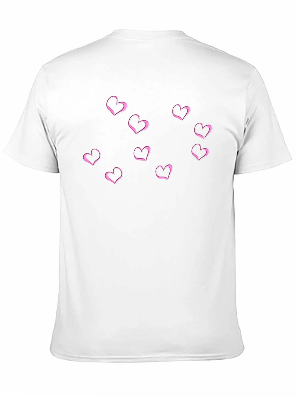 Hearts Graphic Mens Black T-Shirt