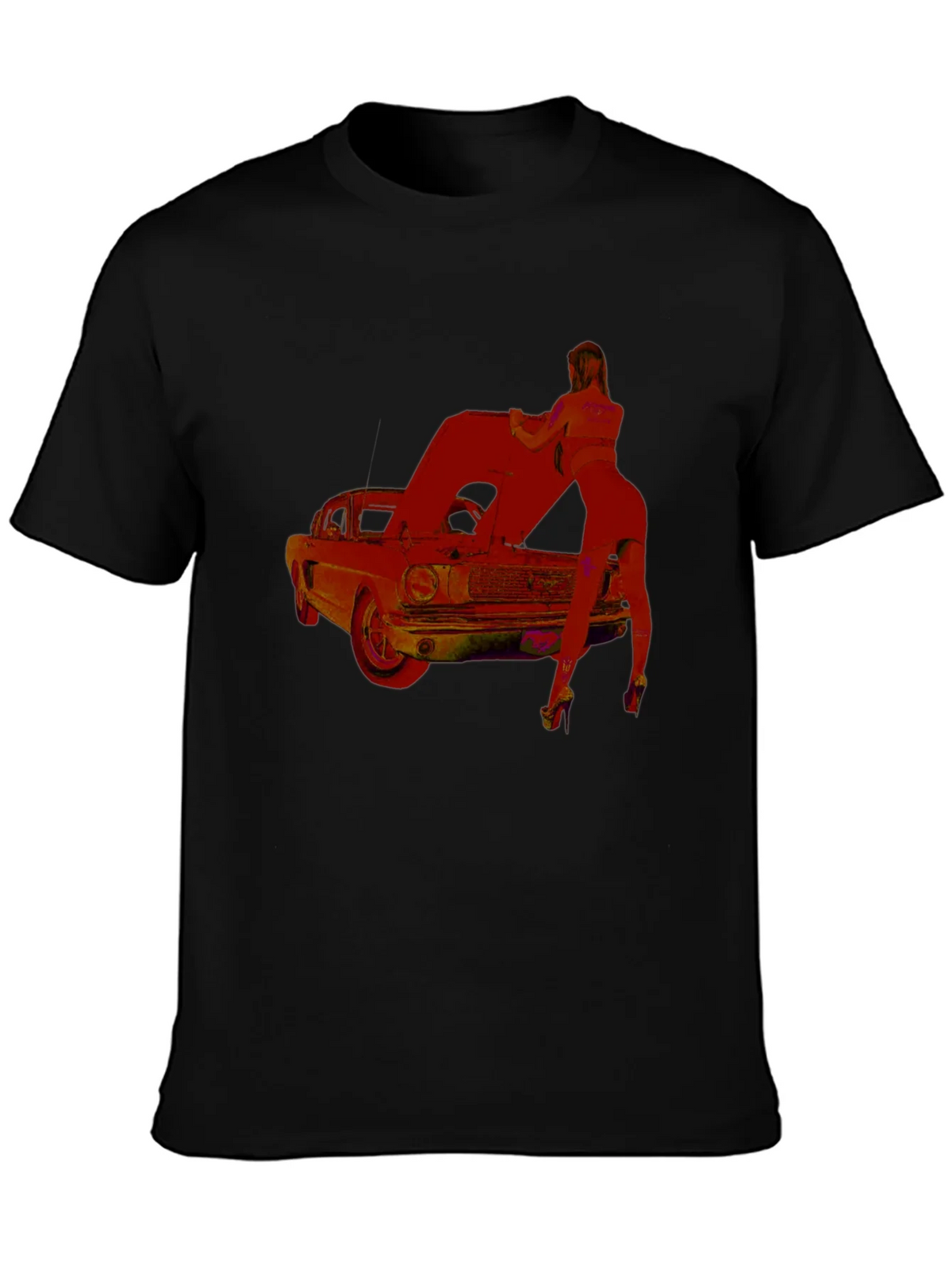 Classic Car Graphic T-Shirt - Black