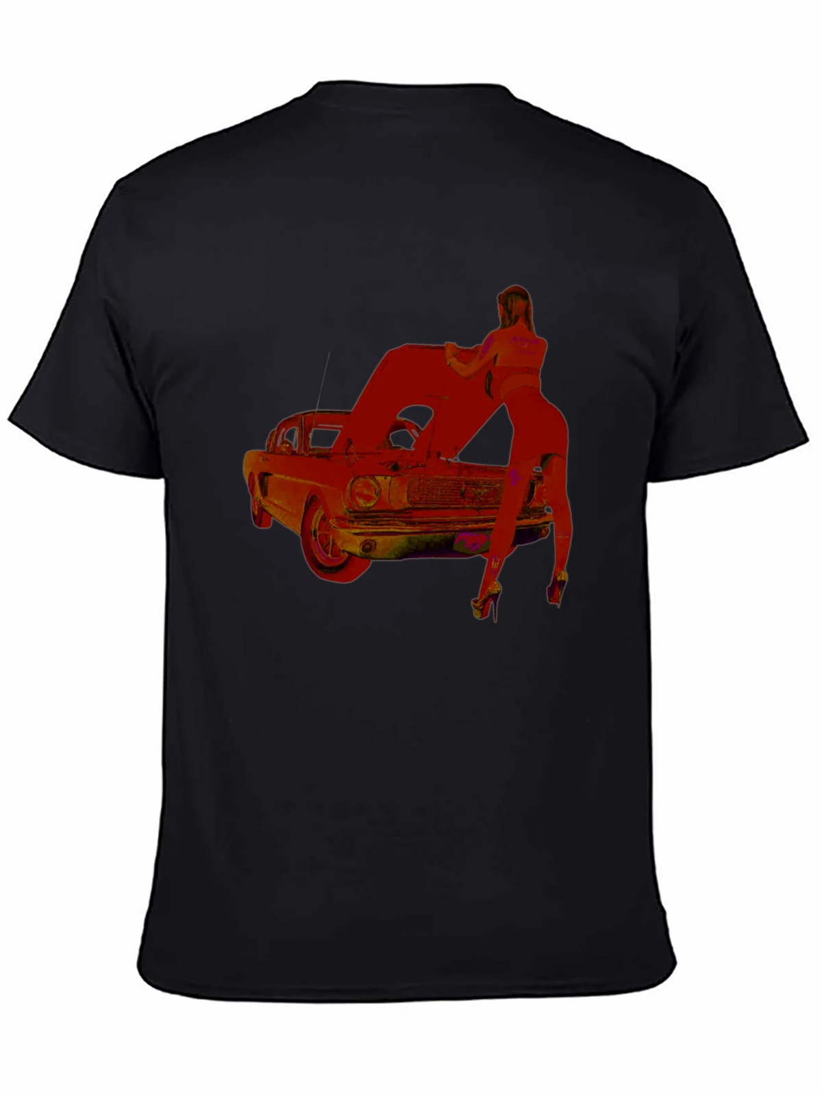 Classic Car Graphic T-Shirt - Black