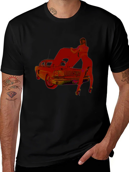 Classic Car Graphic T-Shirt - Black