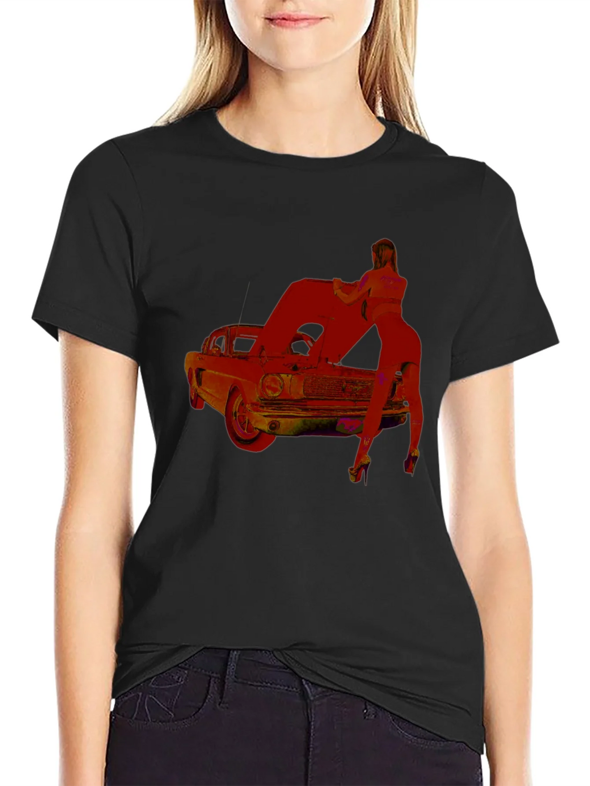 Classic Car Graphic T-Shirt - Black