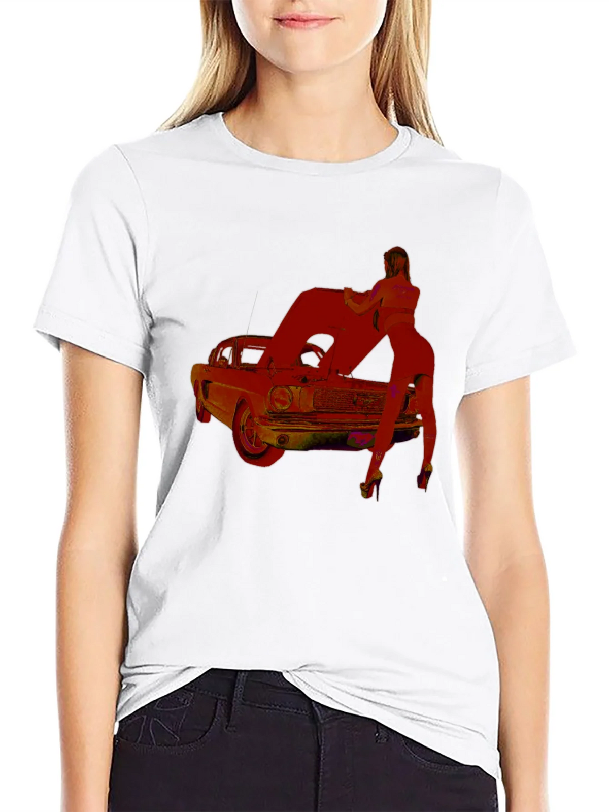 Classic Car Graphic T-Shirt - Black