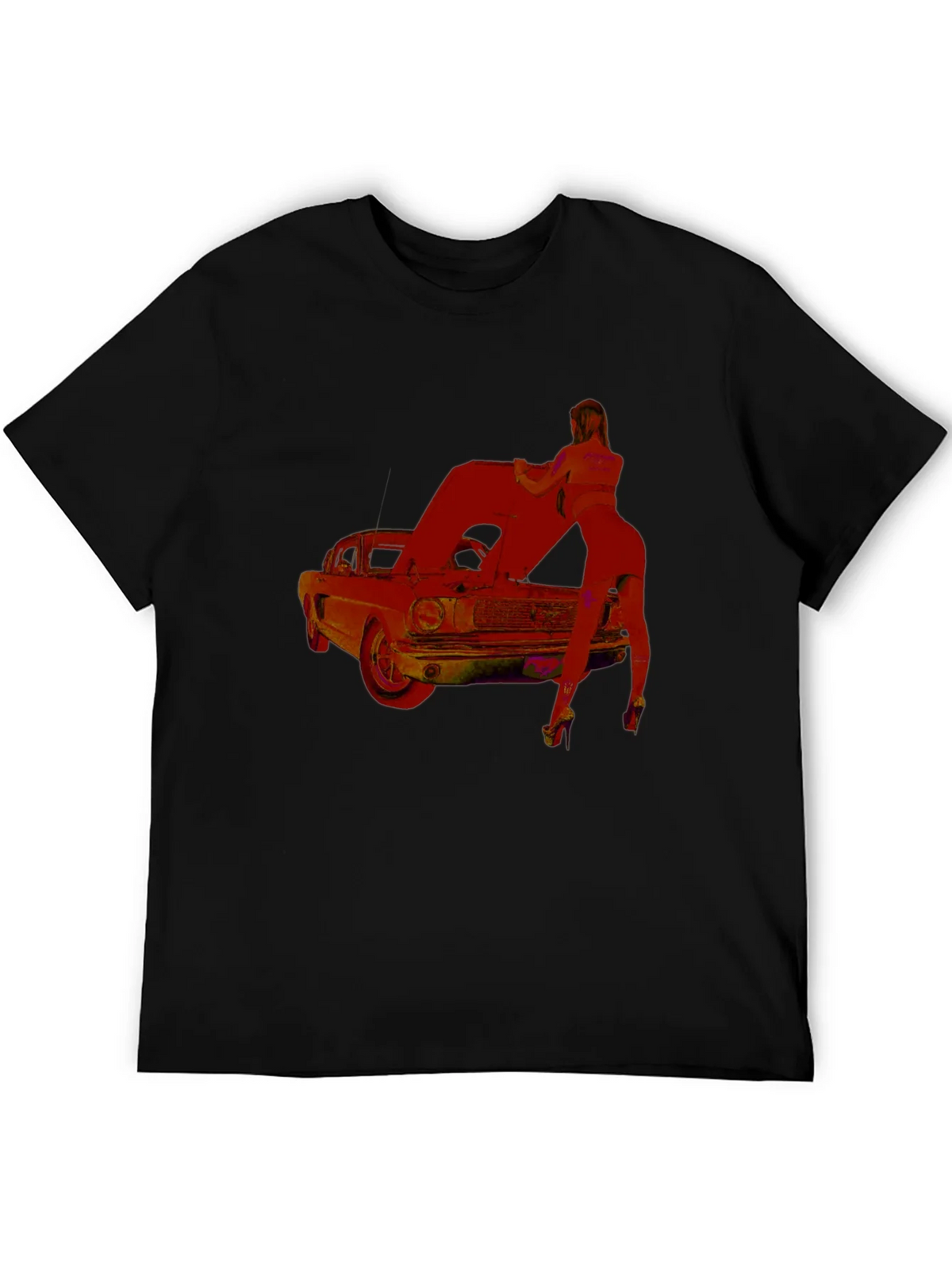 Classic Car Graphic T-Shirt - Black