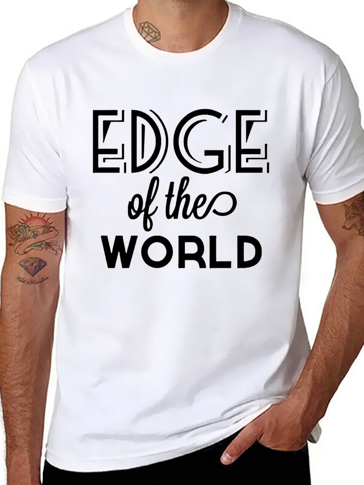 Edge of the World Black T-Shirt
