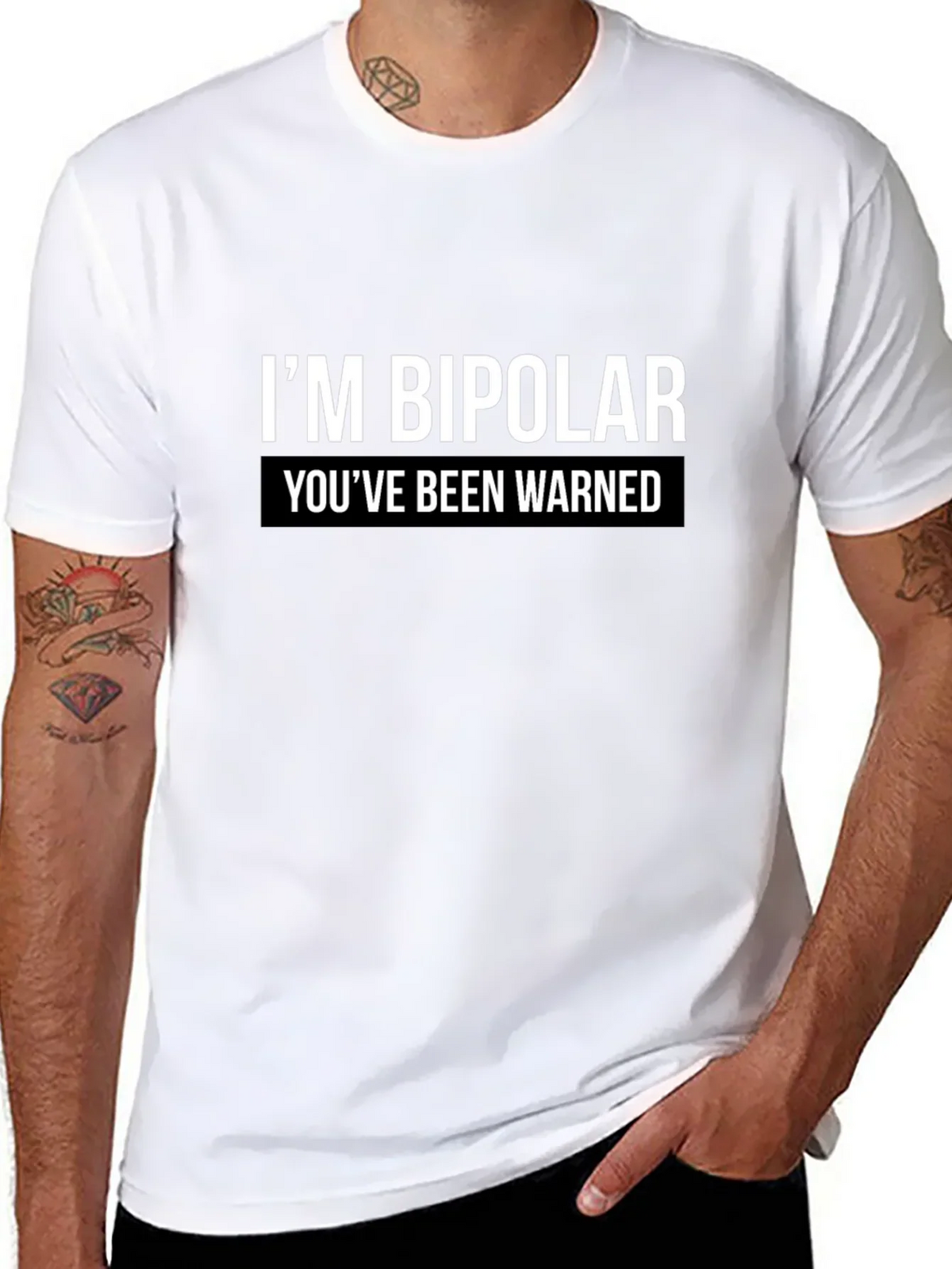 Bipolar Warning Graphic Tee - Unisex Casual T-Shirt