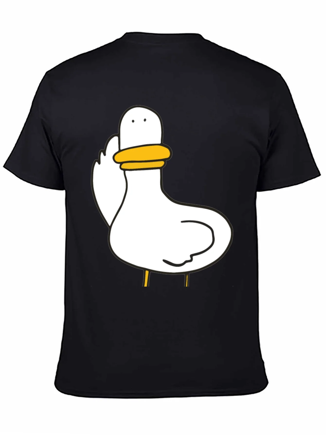 Duck Graphic Black T-Shirt Unisex Cotton Tee