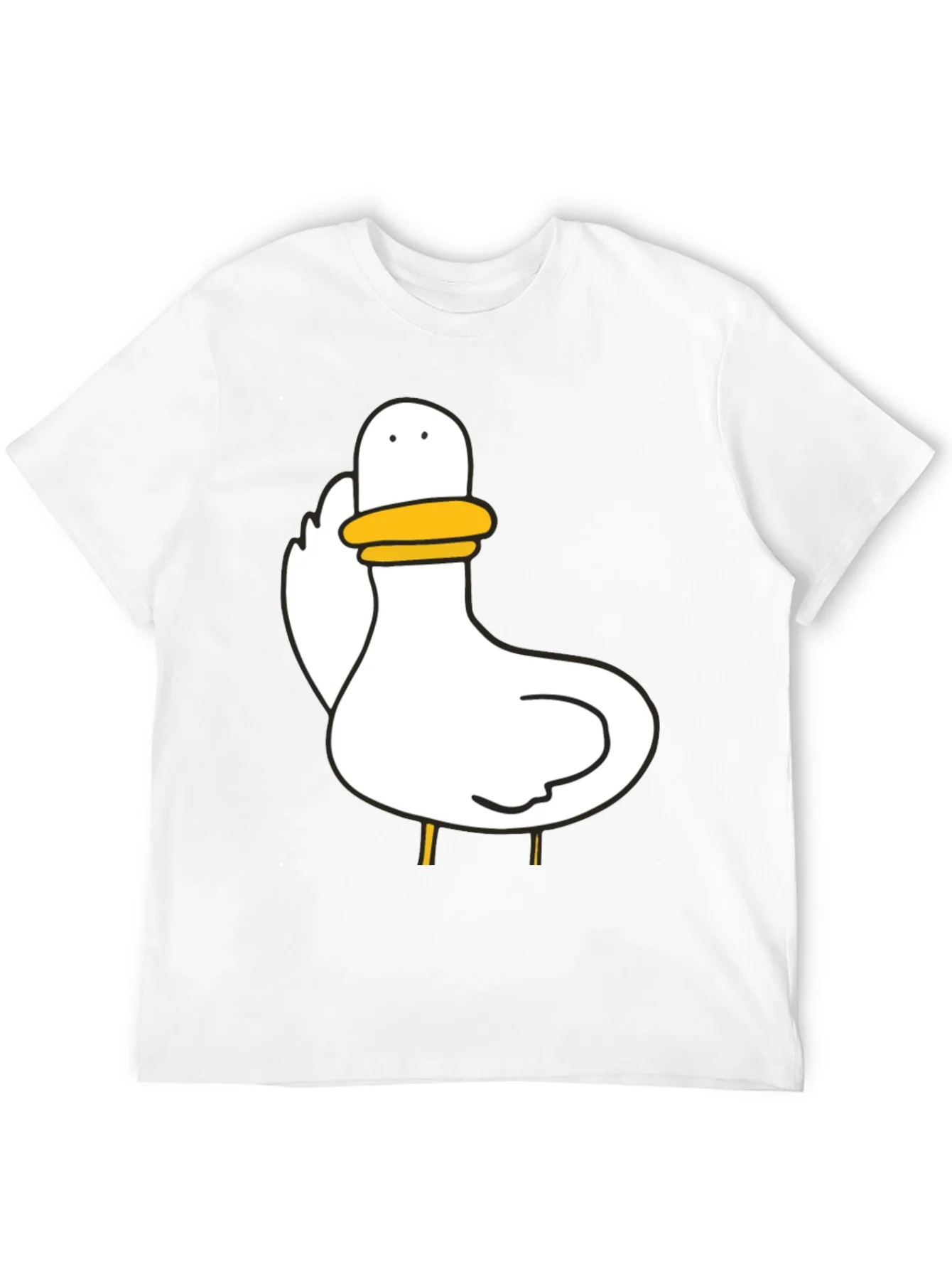 Duck Graphic Black T-Shirt Unisex Cotton Tee