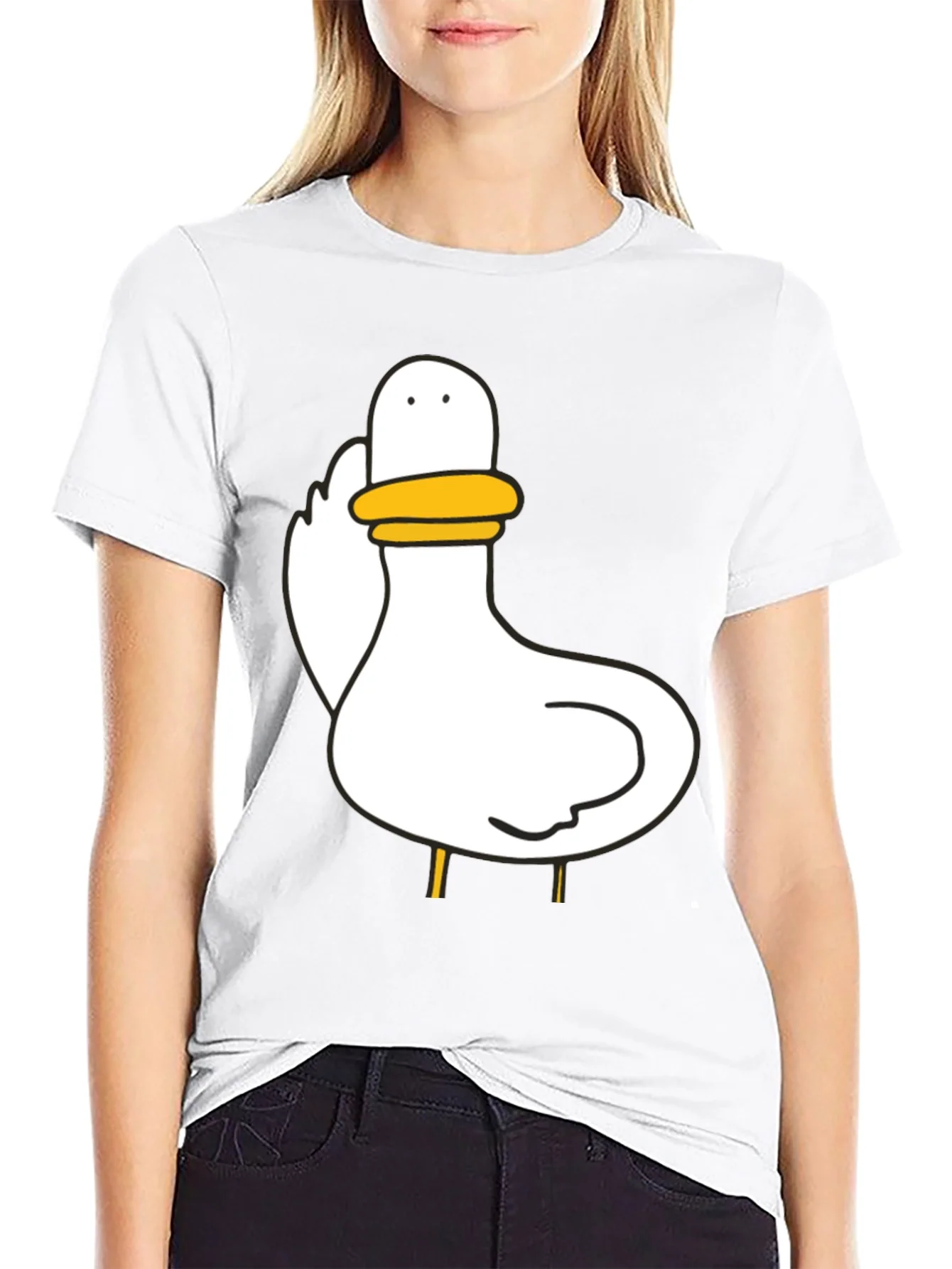 Duck Graphic Black T-Shirt Unisex Cotton Tee