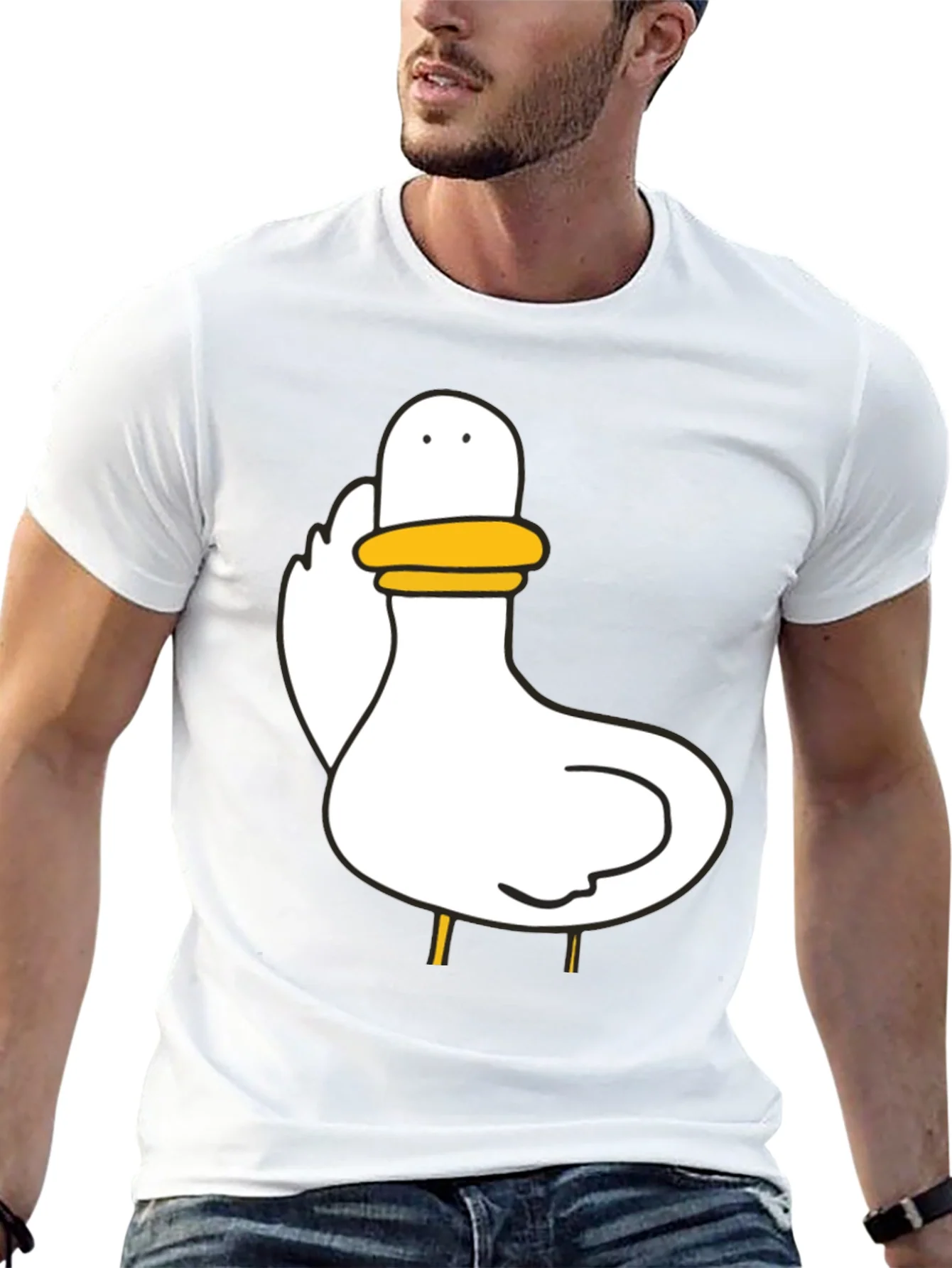 Duck Graphic Black T-Shirt Unisex Cotton Tee