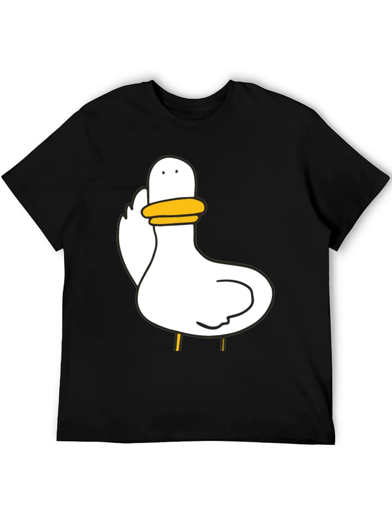Duck Graphic Black T-Shirt Unisex Cotton Tee
