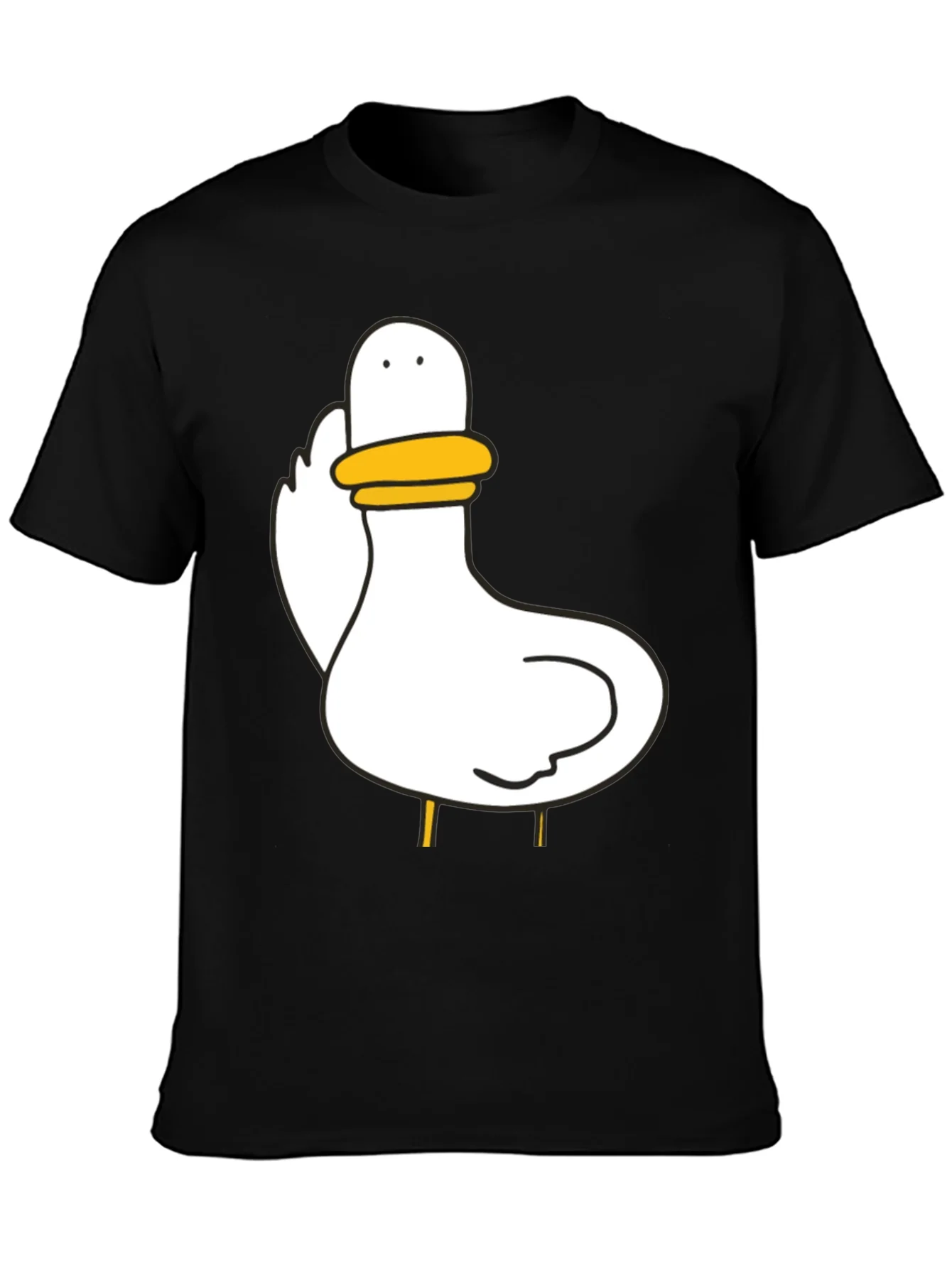 Duck Graphic Black T-Shirt Unisex Cotton Tee