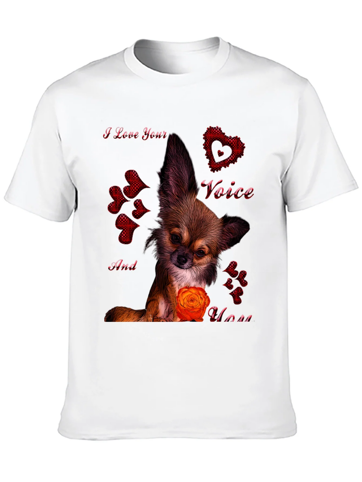 I Love Your Voice Chihuahua Graphic Tee